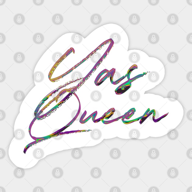 Yas Queen - 90s Style Typography Design Sticker by DankFutura